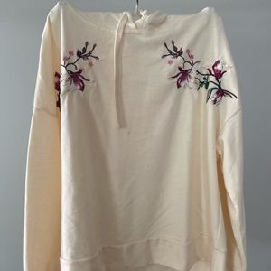 Hoodie With Floral Patterns